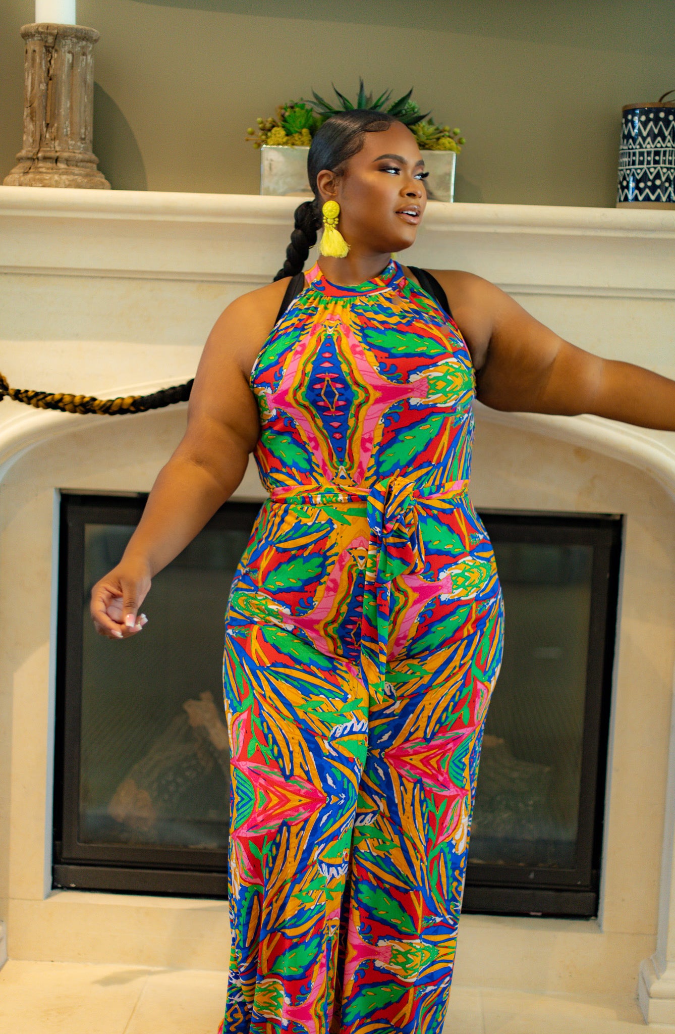 Women Colorful plus size jumpsuit