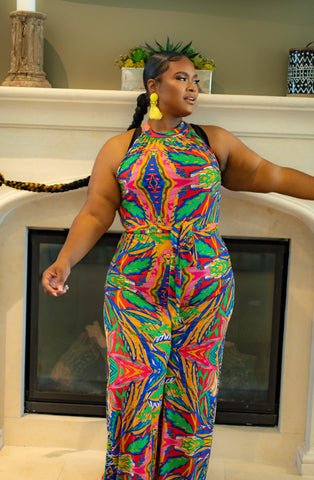 Women Colorful plus size jumpsuit