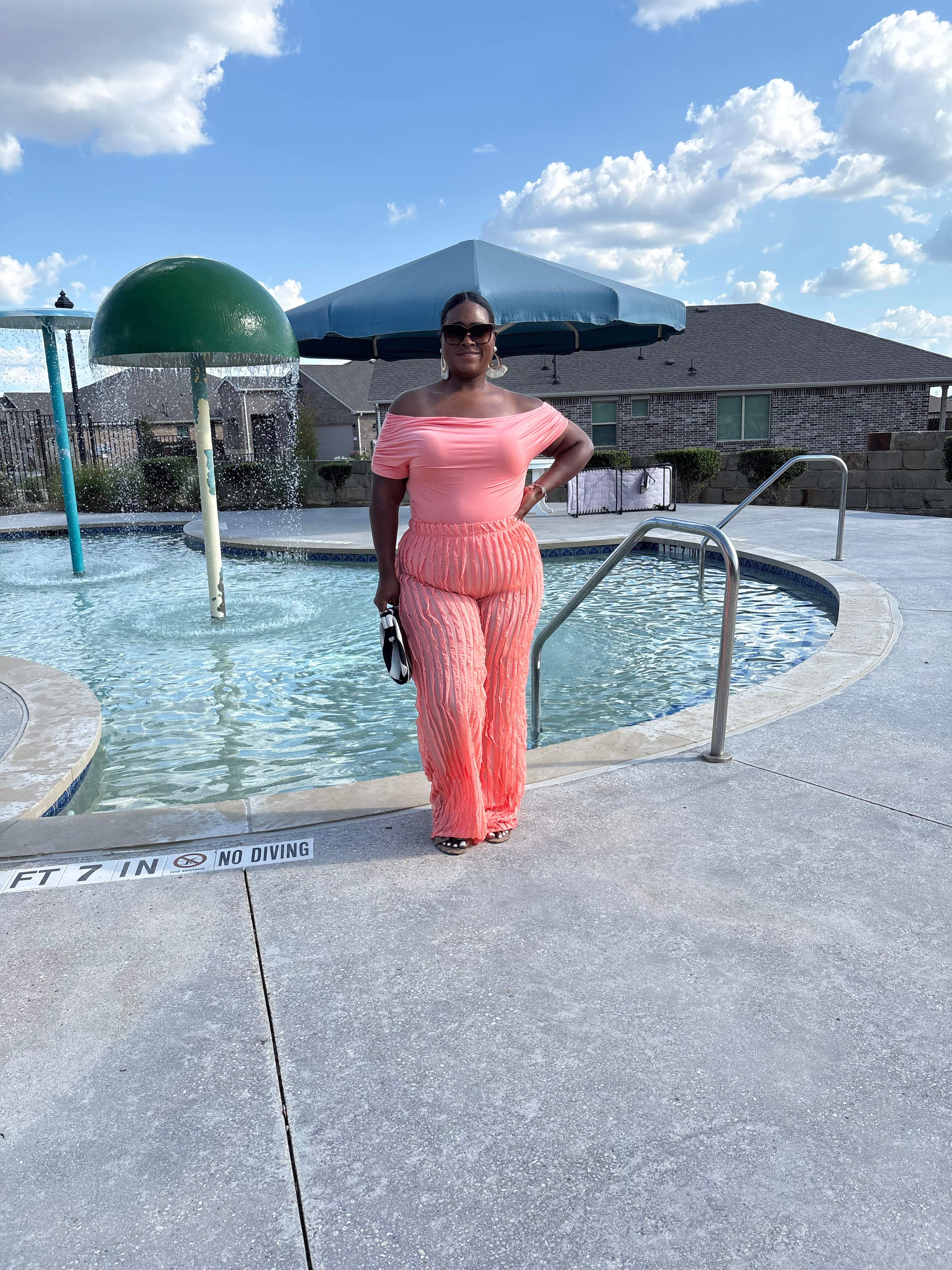 Peach Everything Two-Piece Set – Bodysuit & pants