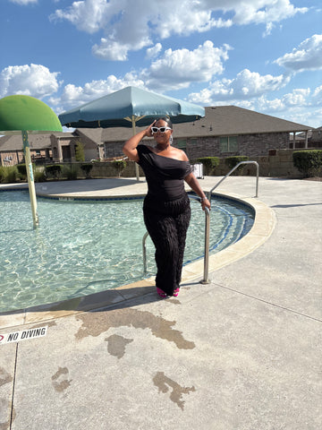 All Black Two-Piece Set – Bodysuit & Pants