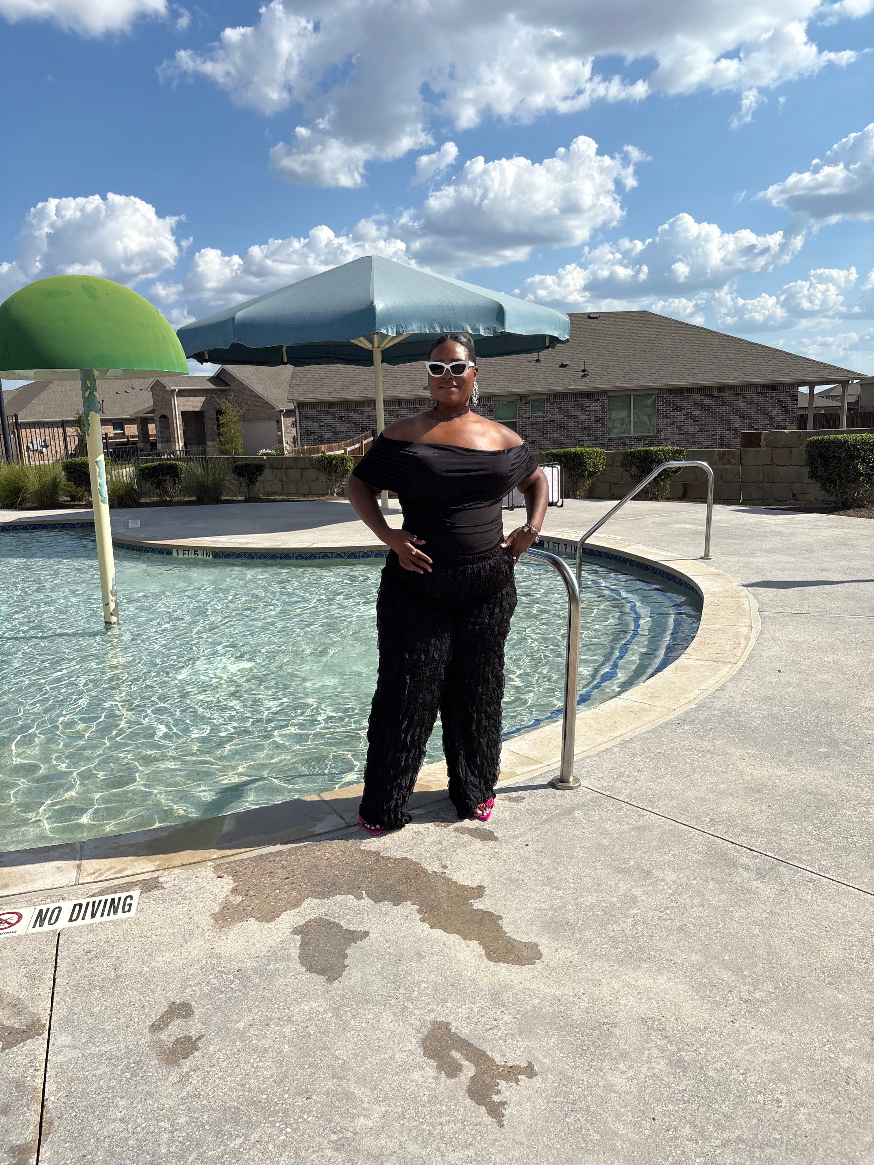 All Black Two-Piece Set – Bodysuit & Pants